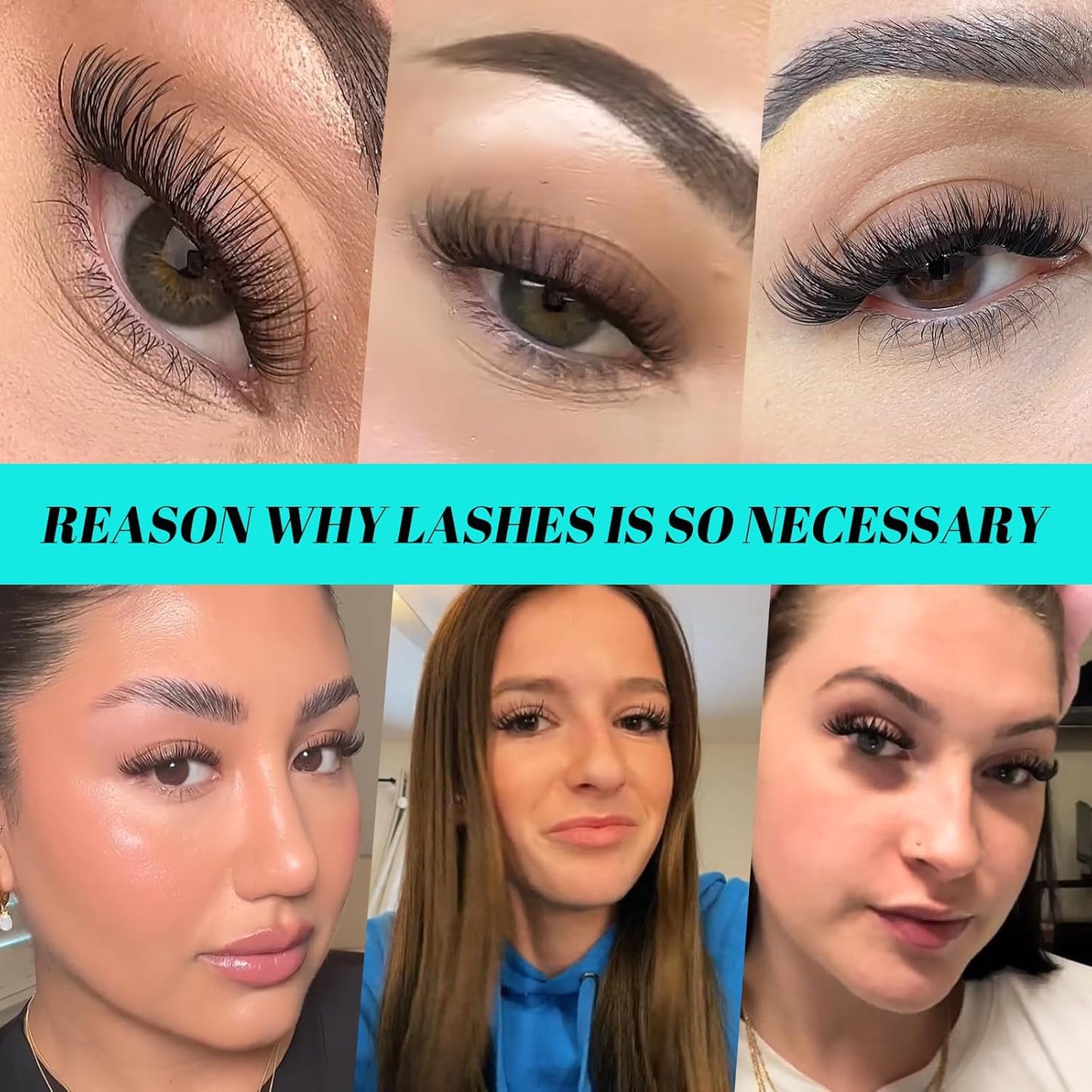 AMZGIRL LASH Clusters Kit 320Pcs, DIY Individual Extensions with Lash Bond and Seal, Remover For False Eyelashes, Applicator Tool Kit At Home(3040D,D-Mix9-16mm, Black